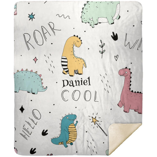 Personalized Name | Dino Blanket