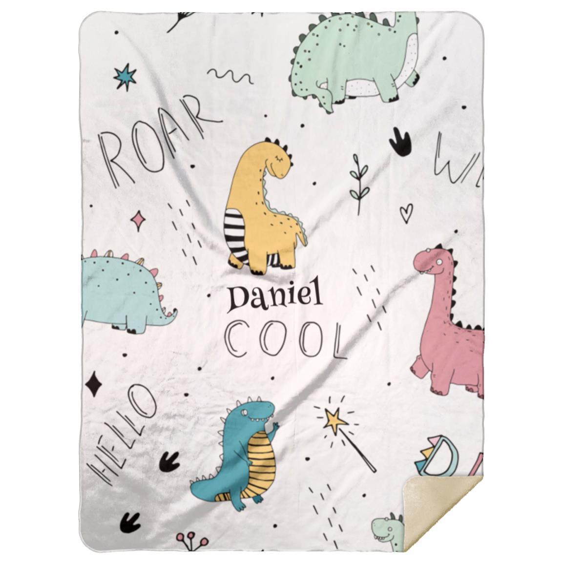 Personalized Name | Dino Blanket