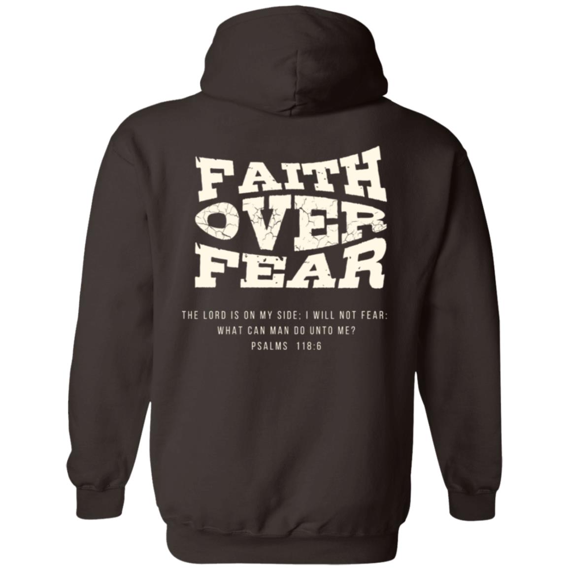 Faith Over Fear Christian Pullover Hoodie