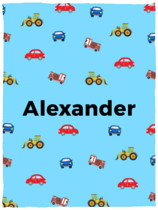 Personalized Blanket for Kids | Cars