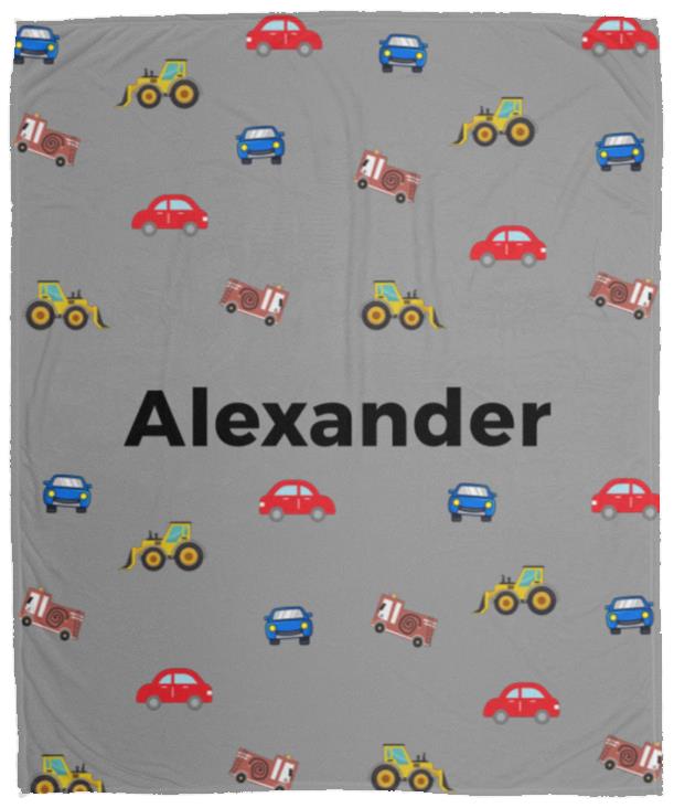 Personalized Blanket for Kids | Cars