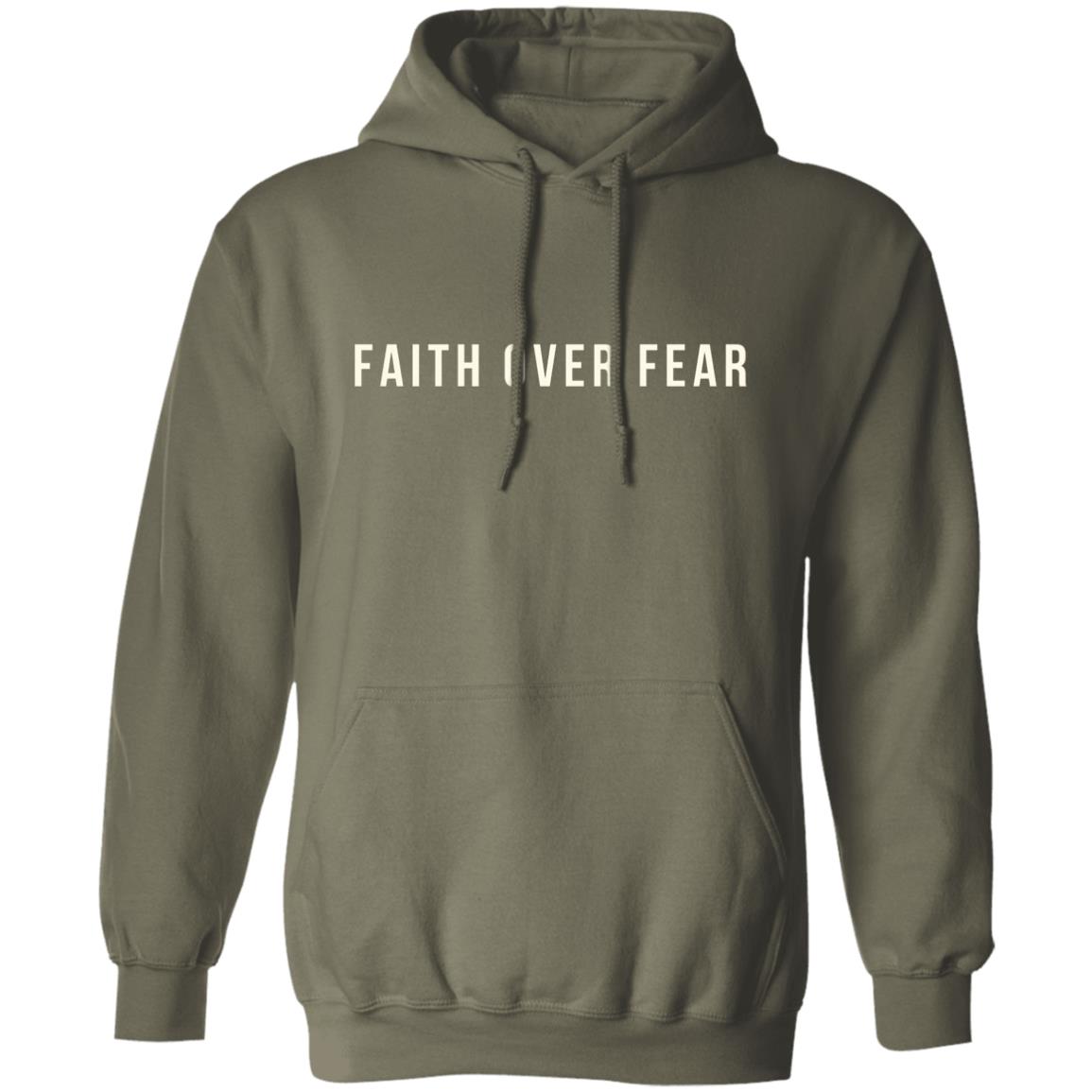 Faith Over Fear Christian Pullover Hoodie