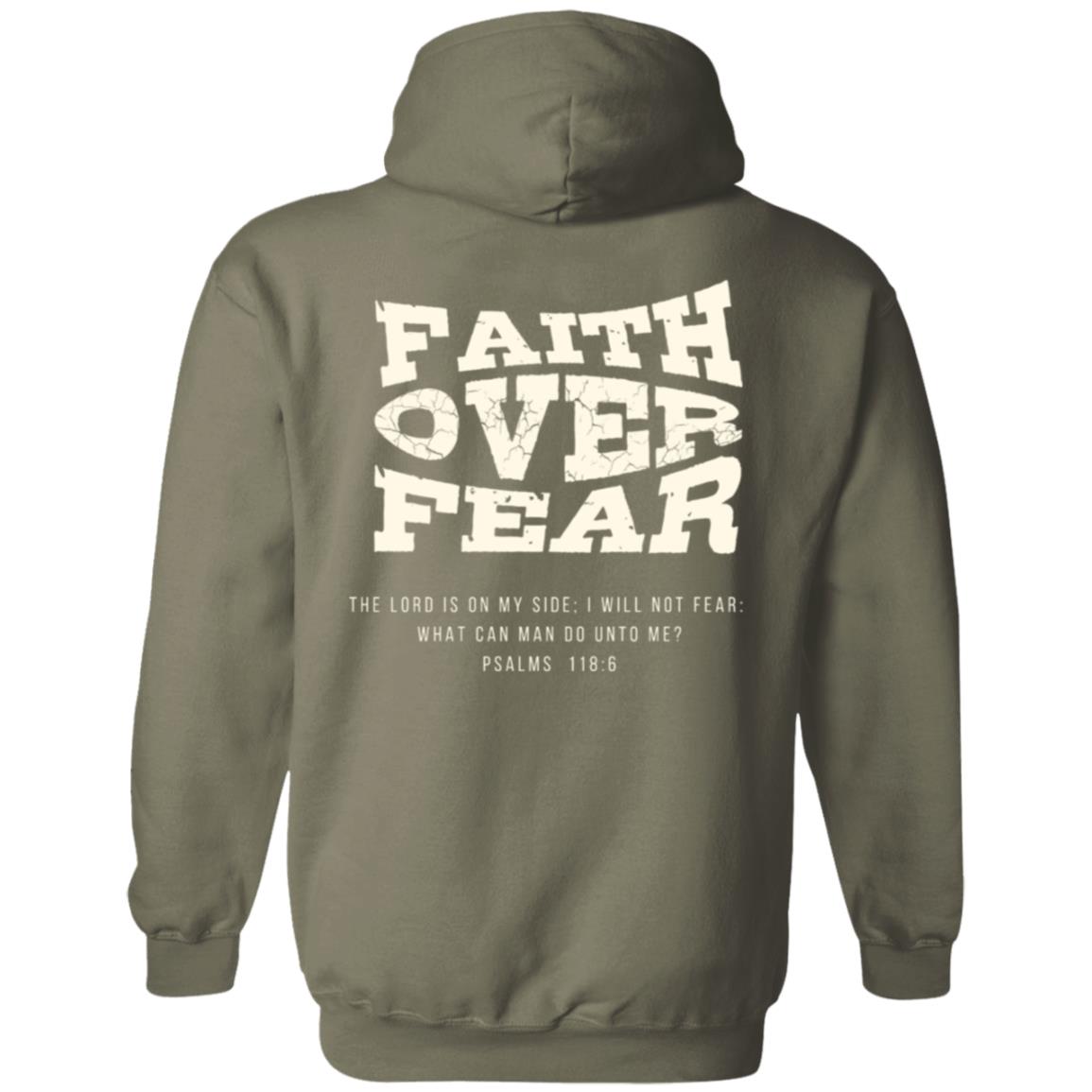 Faith Over Fear Christian Pullover Hoodie