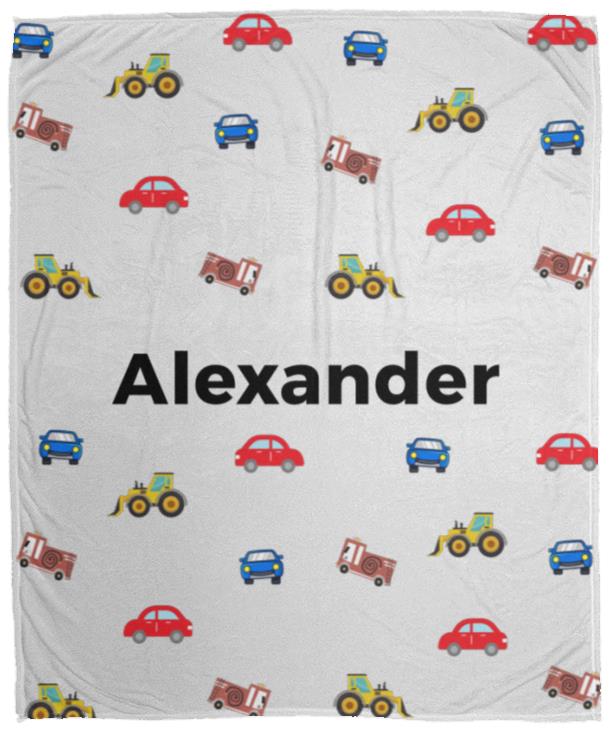 Personalized Blanket for Kids | Cars