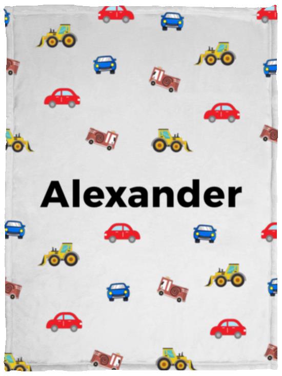 Personalized Blanket for Kids | Cars