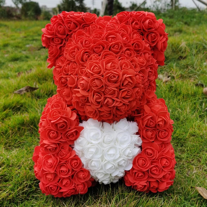 Love heart 2025 rose bear