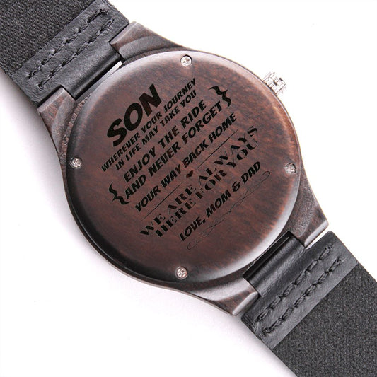 Engraved Wooden Watch for your Son