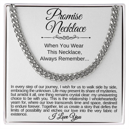 Promise Necklace | Cuban Link Chain