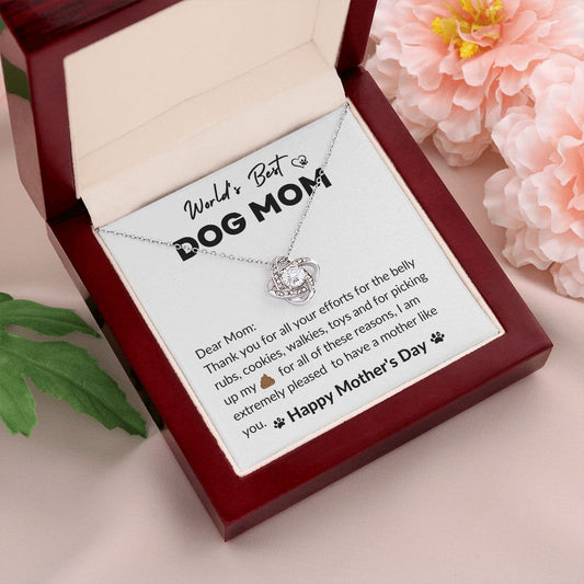 World's Best Dog Mom | Love Knot Necklace