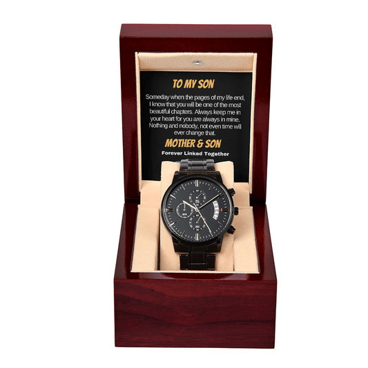 Black Chronograph Watch | To my Son from Mom