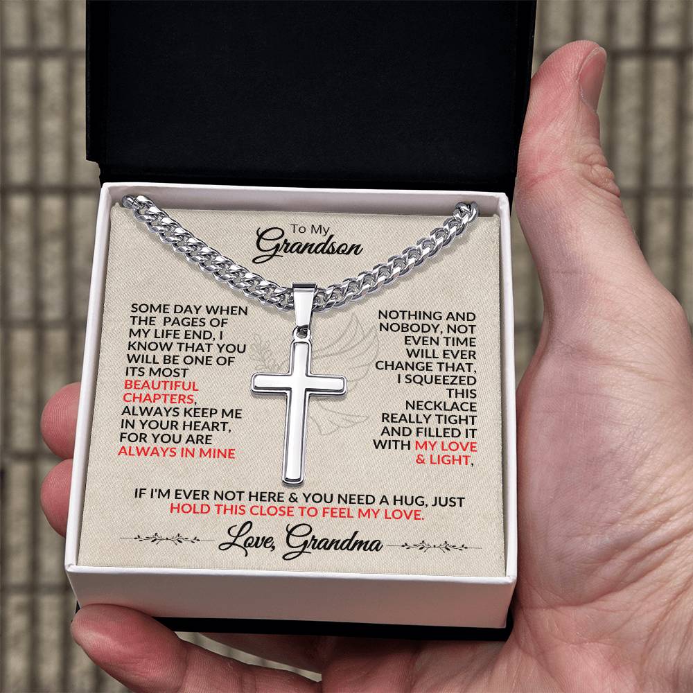 To My Grandson | Cross Necklace