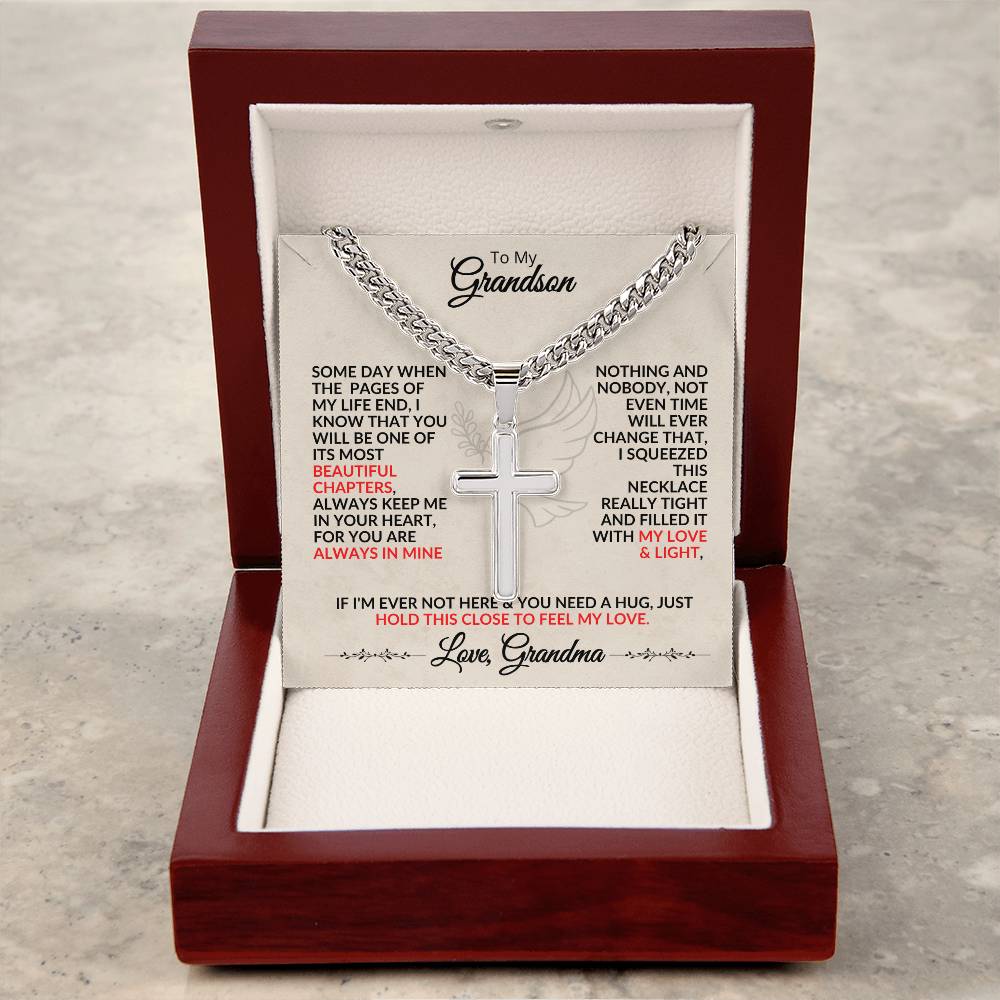 To My Grandson | Cross Necklace