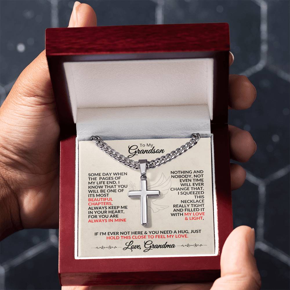 To My Grandson | Cross Necklace