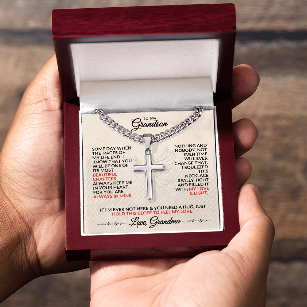 To My Grandson | Cross Necklace