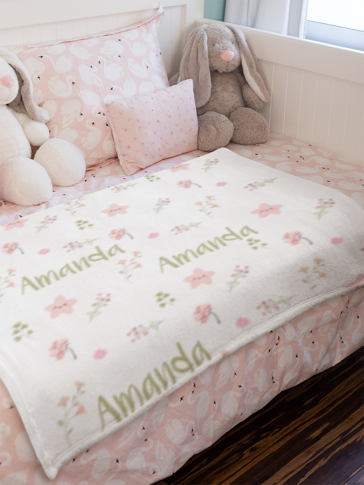 Personalized Blanket for Kids | Floral