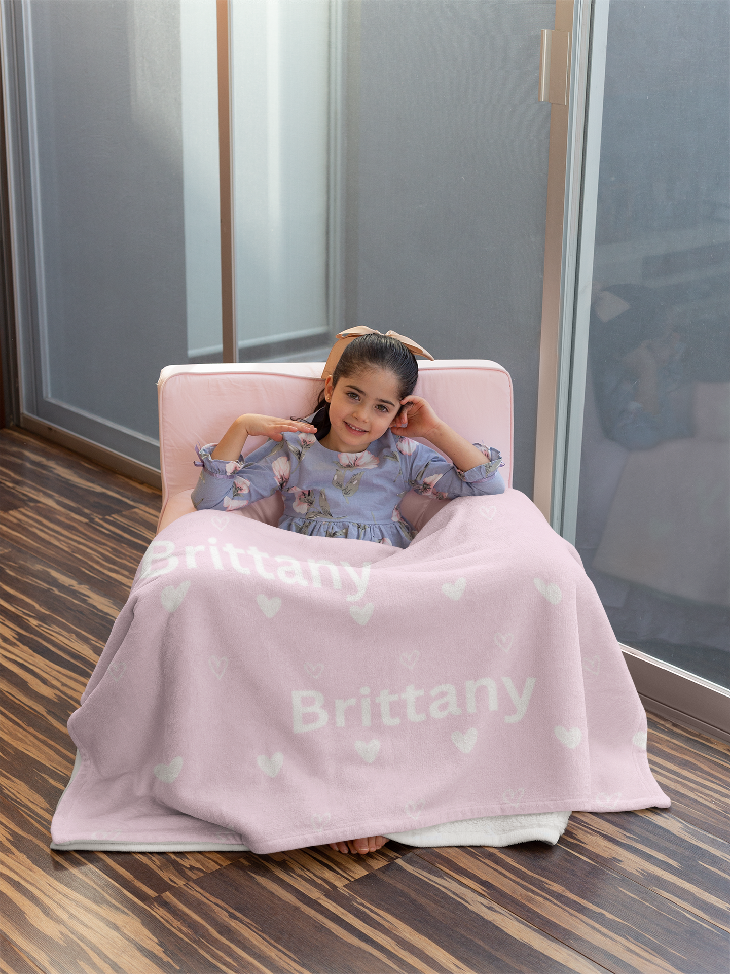 Personalized Blanket for Kids | Pink