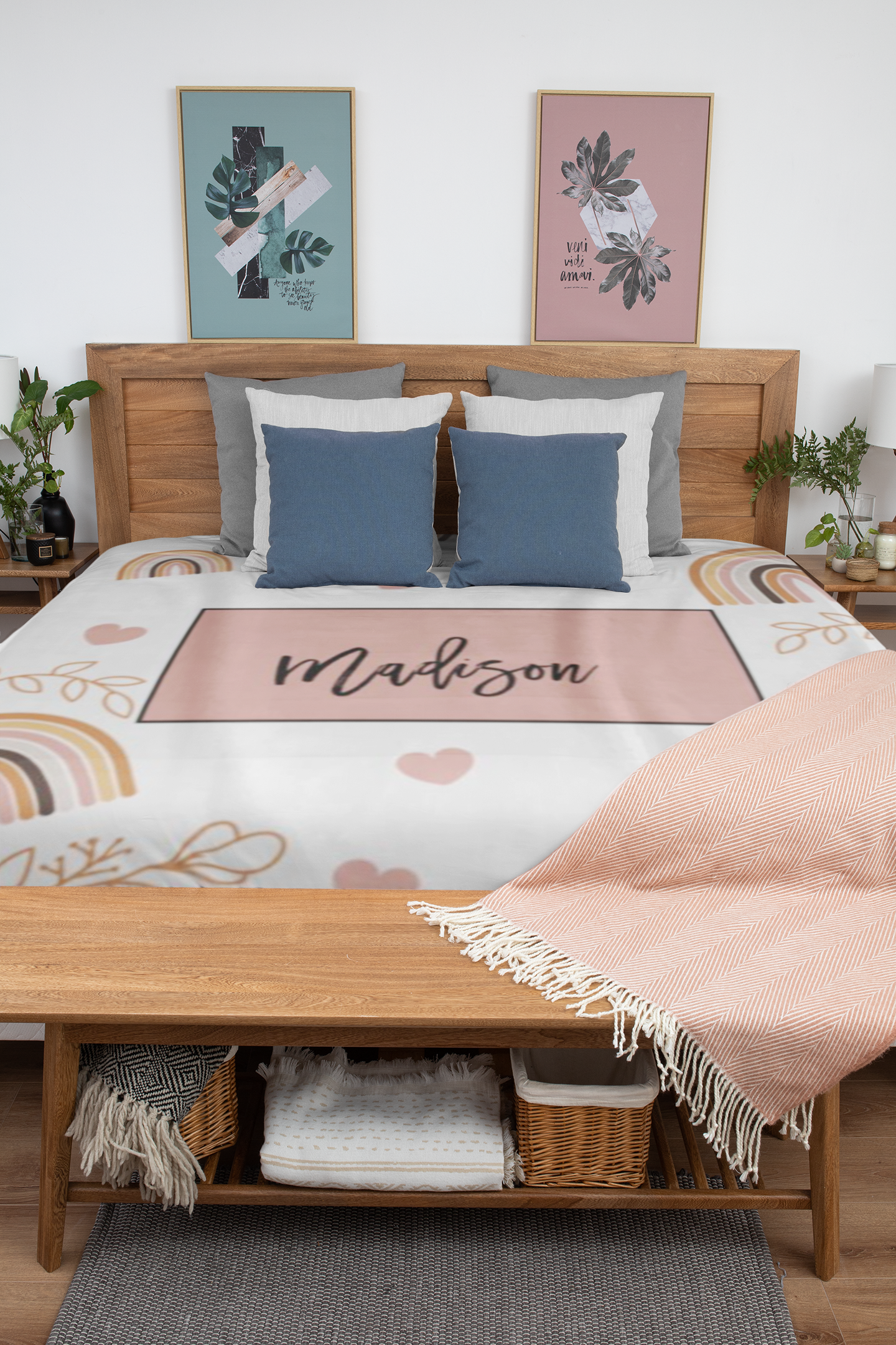 Personalized Boho Pattern Blanket