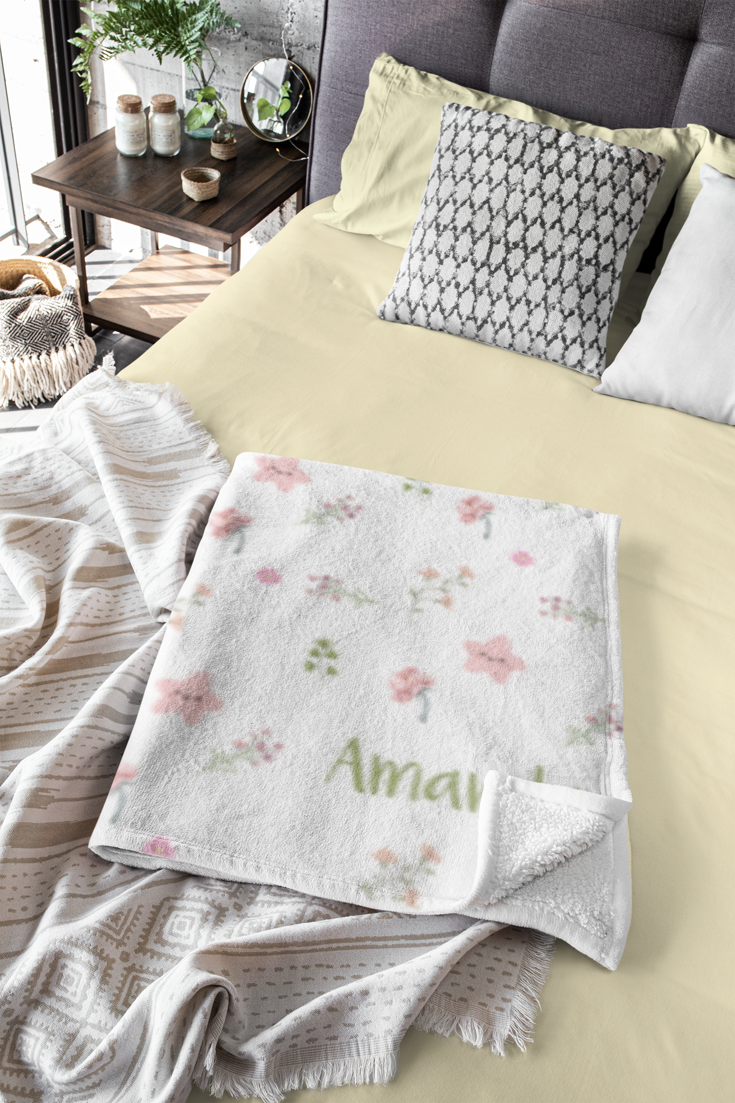 Personalized Blanket for Kids | Floral