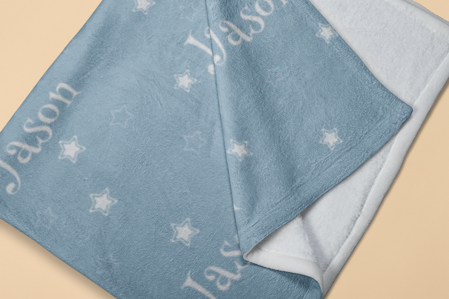 Personalized Blanket for Kids | Blue Stars