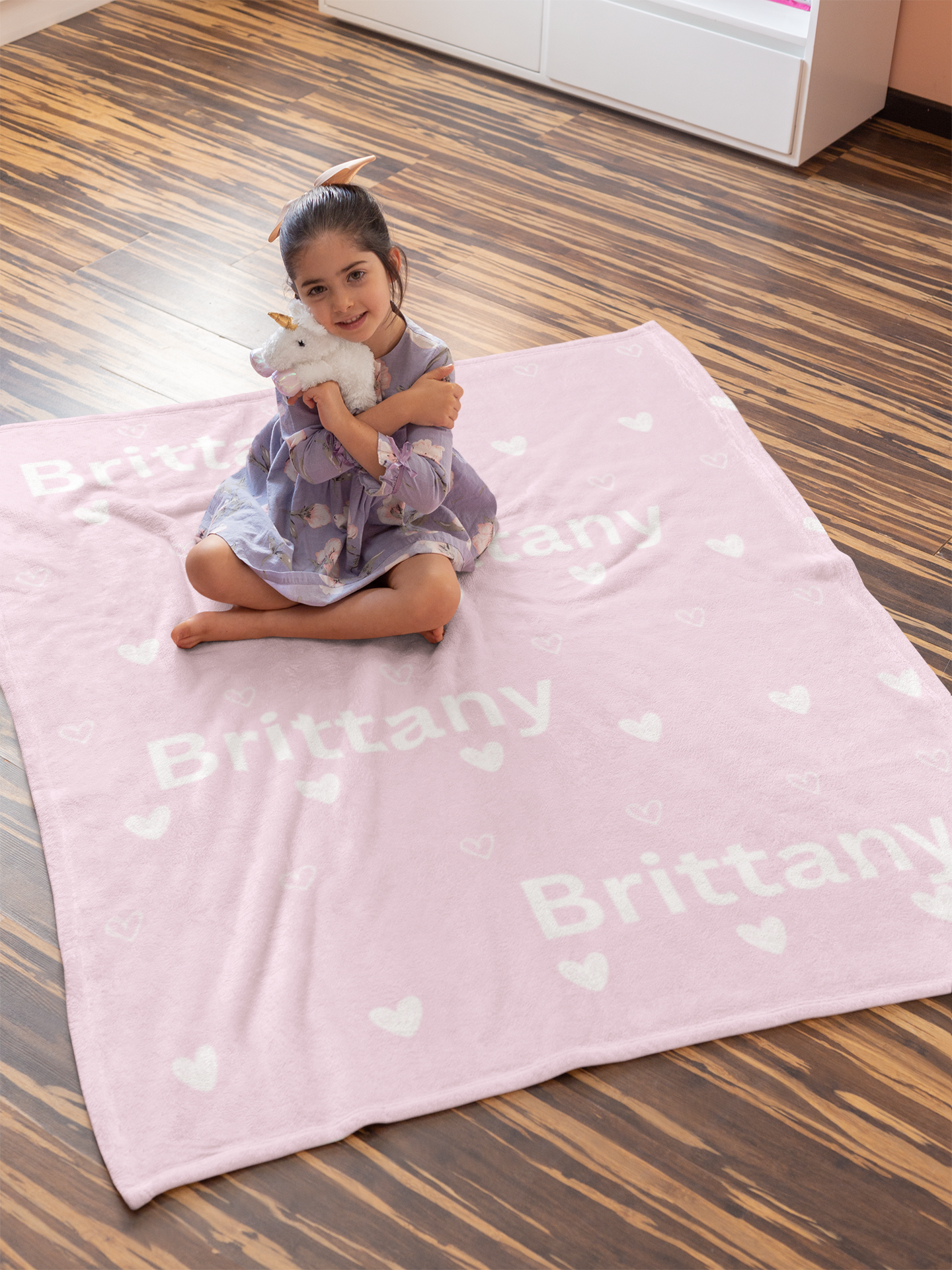 Personalized Blanket for Kids | Pink