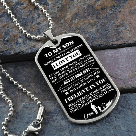 To My Son | Dog Tag | Military Ball Chain