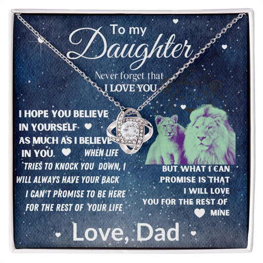 To My Daughter Necklace | Never forget that I love you!